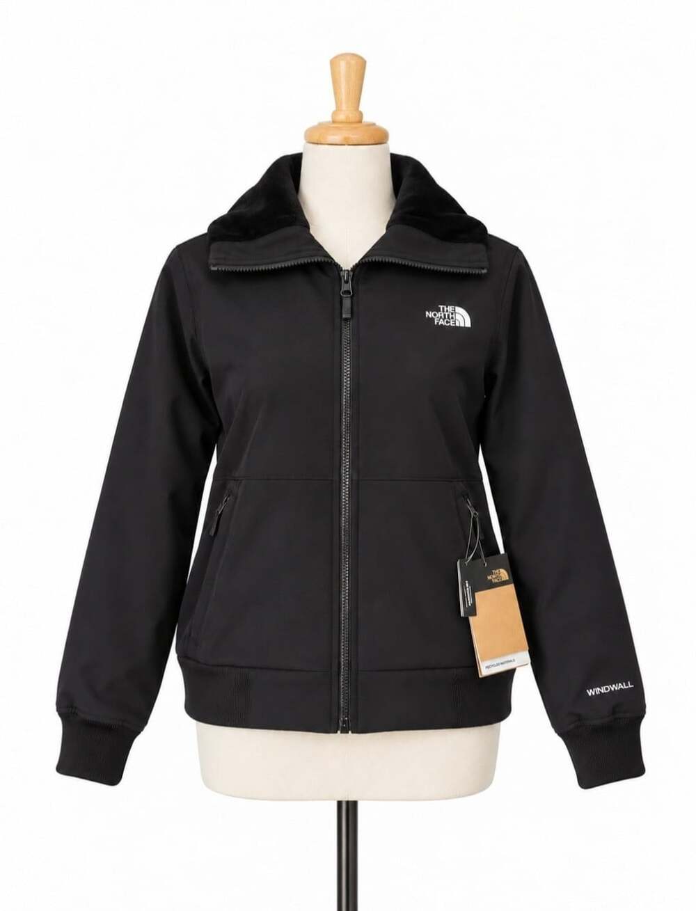 The North Face Shelbe Raschel Bomber Jacket Womens XL Black WindWall NWT
